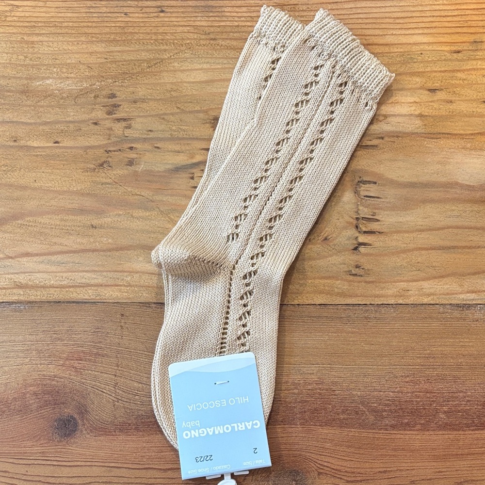 Baby Cream Knit Lace-Trim Socks